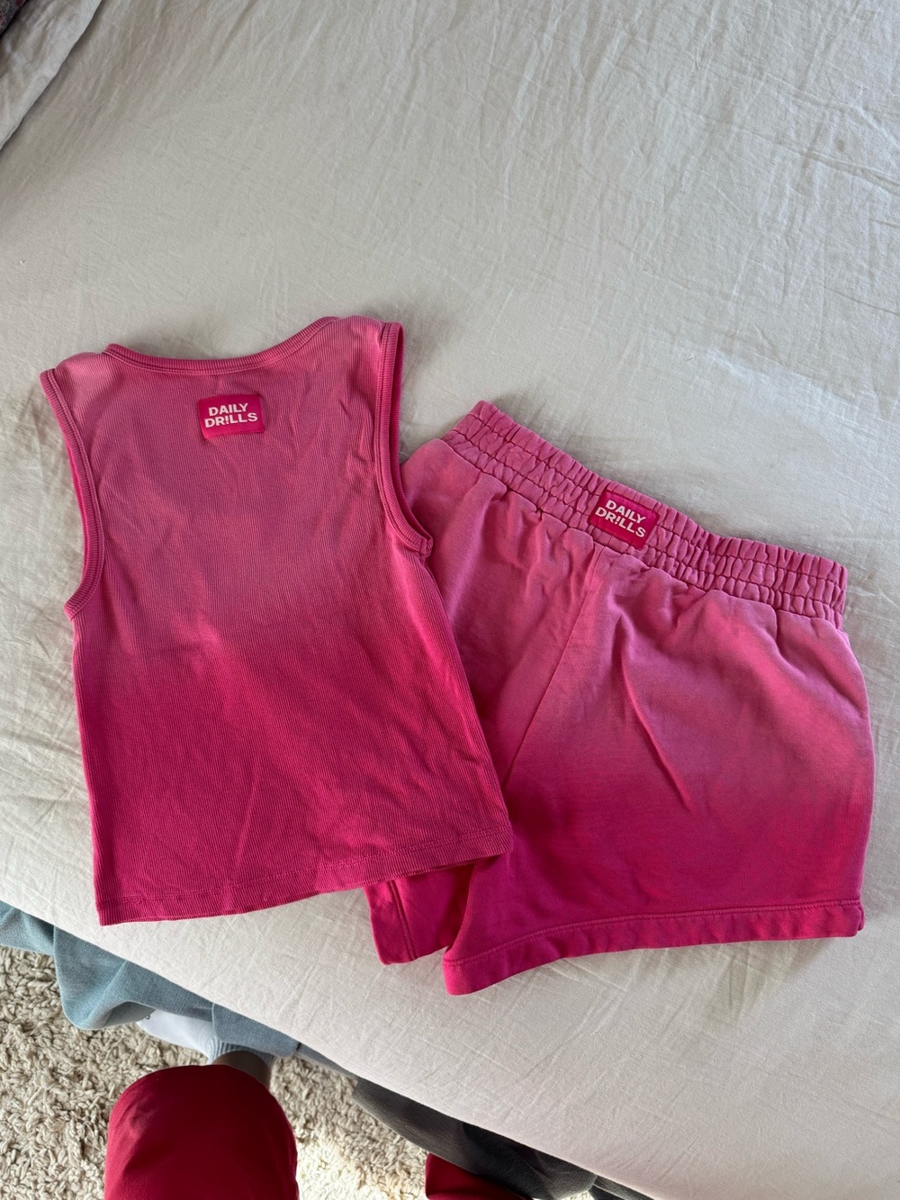Daily drills sunsoaked hot shot matching short and tank set size xs/s